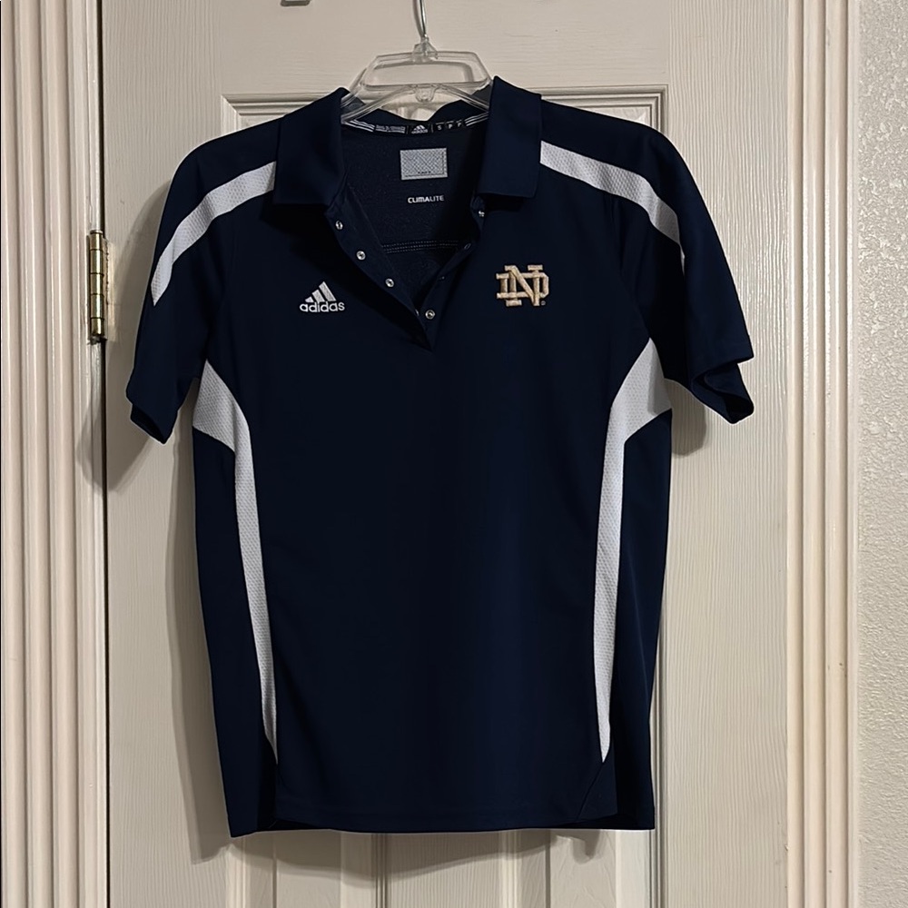 Adidas Navy Polo Shirt with White Accents